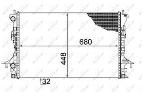 Радіатор охолодження Renault Laguna 1.9-2.2 dCi 05-07 NRF 58479