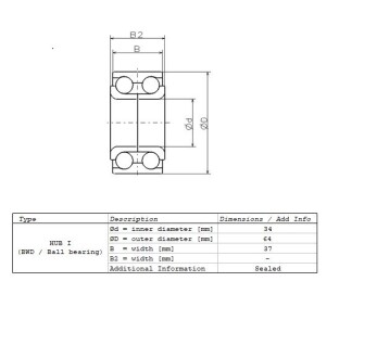 Подшипник ступицы NSK ZA34BWD04BCA70