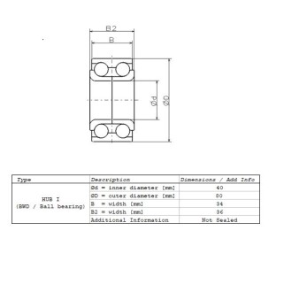 Подшипник ступицы NSK ZA40BWD07ACA85