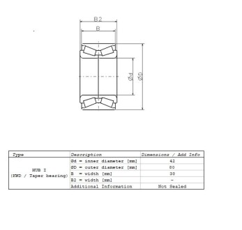 Підшипник ступиці NSK ZA42KWD08AU42C01LBV