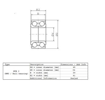 Подшипник ступицы NSK ZA45BWD03CA101