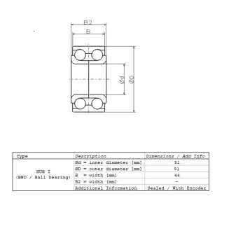 Подшипник коробки передач NSK ZA51BWD01B1CA901LB