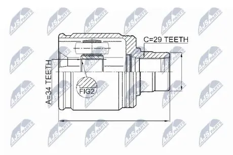 Шрус полуоси NTY NPWHD017