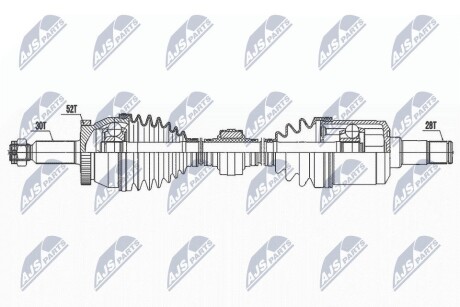 Піввісь ліва Hyundai Santa Fe 2,2 CRDi 08-09 NTY NPW-HY-595