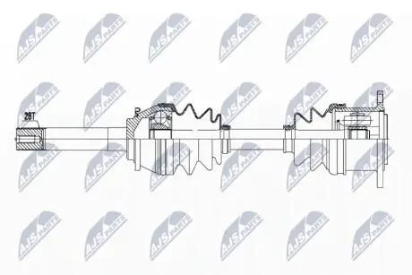 Полуось передняя правая Pajero, L200 (96-2007) NTY NPWMS051