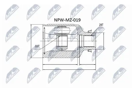 ШРУС NTY NPWMZ019