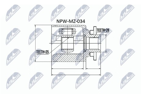 Шрус полуоси NTY NPWMZ034