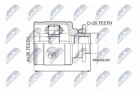 ШРКШ зовн. Ford Ranger NTY NPW-MZ-037