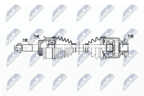 Полуось передняя левая Ranger/MAZDA BT-50 NTY NPWMZ092