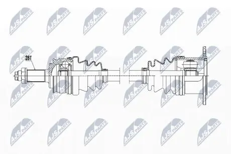 Полуось передняя правая (приводной вал) NTY NPWSU021