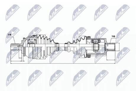 ПІВВІСЬ | VOLVO S80 2.8T6,2.9T,3.0,3.0T6 2000-2006 /ATM,ЛІВ/ NTY NPWVV018