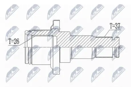 ПІВВІСЬ | VW T4 2.5TDI 150KM 98- NTY NPWVW004W1