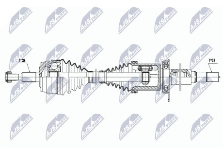 Піввісь приводу передн. VW Multivan NTY NPW-VW-131