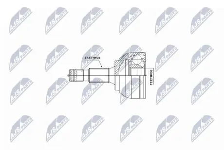 ШРКШ зовн. 25x39x58,4 CITROEN BERLINGO MULTISPACE, C4 GRAND PICASSO II, DS4, DS5 PEUGEOT 3008, 307, 308, 5008, RCZ 1.6-2.0DH 03.02- NTY NPZ-PE-028