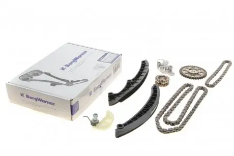 Комплект ланцюга ГРМ VW Golf V 1.4TSI, 10/03 - 02/09, 90/103/125kw, (z=130/18-18/36/36) (BorgWarner) OEM 03C198229FS2