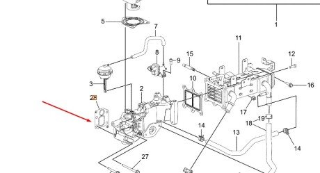 Прокладка EGR Opel 25181864