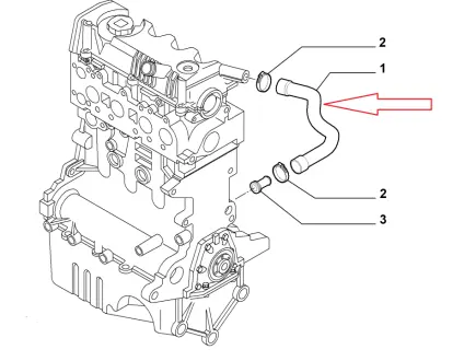Патрубок вентиляции картерных газов Opel 55217270