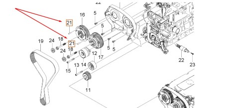 Втулка (штифт) шестерни распредвала Opel 55556593