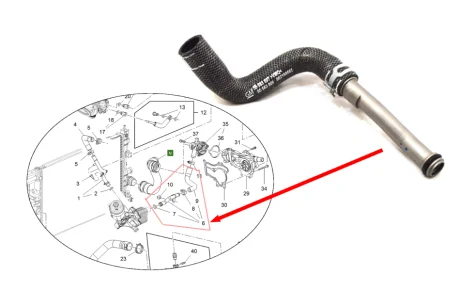 Шланг (трубка) на масляный теплообменник 1.4/1.4 turbo Opel 55583808
