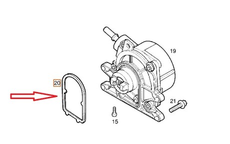 Прокладка вакуумного насоса Opel 90528598