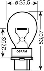 Автолампа p27w OSRAM 3156