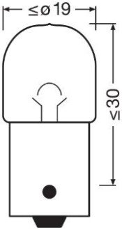 Лампа R5W 12V 5W BA15S ULTRALIFE OSRAM 5007ULT-2BL