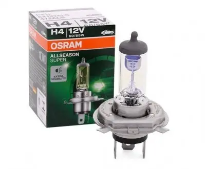 Автолампа галогенова AllSeason Super H4 12V 60/55W OSRAM 64193ALS