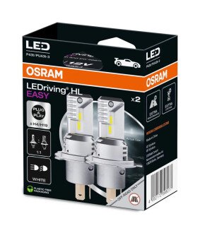 Лампа світлодіодна LED H4/H19 LEDriving HL EASY 12V 6500К (комплект 2 шт.) eco-упак. OSRAM 64193DWESY-2HB