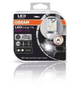 Комплект ламп LED H4/H19 12V 27/23W LEDriving HL Easy 6000K/1400lm OSRAM 64193DWESY-HCB