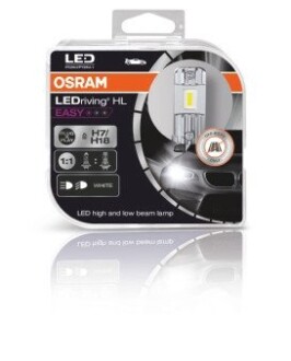 Комплект ламп LED H7/H18 12V 21W LEDriving HL Easy 6000K/1400lm OSRAM 64210DWESY-HCB (фото 1)