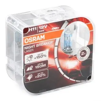 Автолампа H11 12V 55W PGJ19-2 NIGHT BREAKER LASER next generation (+150) OSRAM 64211NLHCB