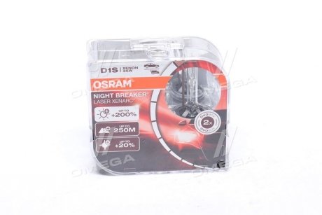 ЛАМПА D1S 85V 35W PK32d-2 DUO XENARC NIGHT BREAKER LASER (NEXT GEN) OSRAM 66140XNNHCB (фото 1)