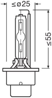 Комплект ламп ксенон d2s 85v 35w xenarc cool blue intense 6000k OSRAM 66240 CBI-HCB (фото 1)