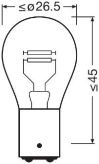 Лампа 7528-2BL 21/5W 12V BAY15D 10XBLI23C OSRAM 75282BL