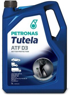 Олива TUTELA ATF D3 (5L) (GM Dextron III-H/Dextron III-G/Allison C4/Ford Mercon) Petronas 76127M12EU