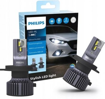 Комплект светодиодных автоламп H11 LED 12/24V 20W 6000K PGJ19-2 PHILIPS 11362U3022X2 (фото 1)