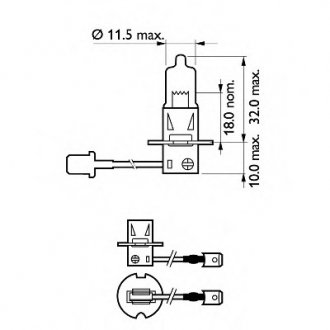 Автолампа галогенова 100w PHILIPS 12455 RA C1