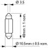 Автолампа 24v 5w sv8,5 t10,5x42 PHILIPS 13864CP (фото 3)