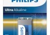 Батарейка Ultra Alkaline 6LR61 PHILIPS 6LR61E1B/10 (фото 1)