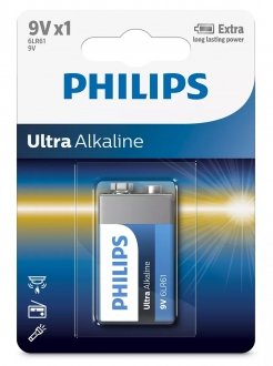 Батарейка Ultra Alkaline 6LR61 PHILIPS 6LR61E1B/10