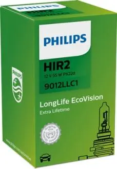 Автолампа hir2 12v 55w long life PHILIPS 9012LL C1