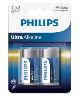 Батарейки LR14/ C Ultra Alkaline (2шт) PHILIPS LR14E2B/10
