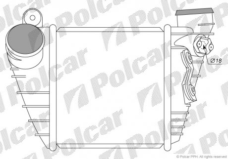 Радиаторы воздуха (Интеркулеры) Polcar 1323J8-1