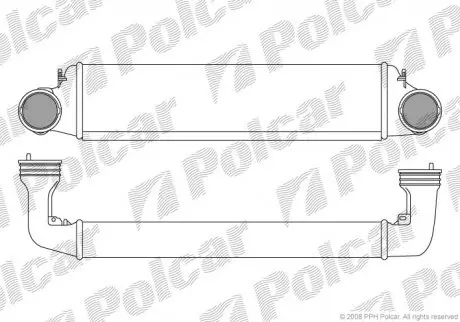 Радиатор воздуха (Интеркулер) Polcar 2009J8-2