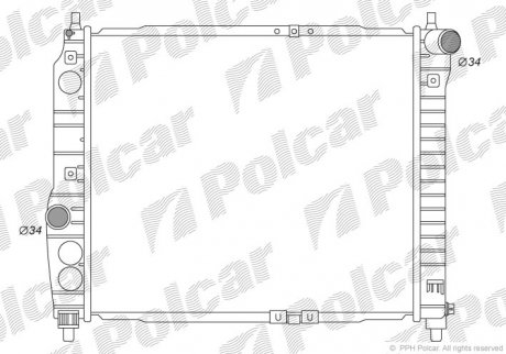 Радіатор охолодження Polcar 250008-K