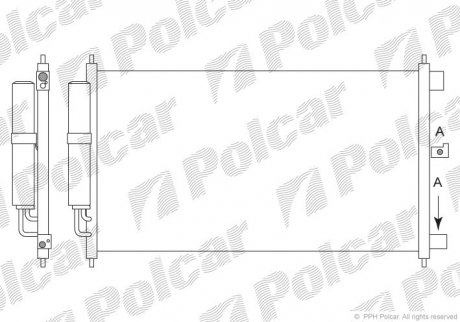 Радиатор кондиционера Polcar 2787K81K (фото 1)