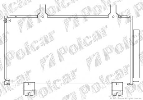 Радіатор кондиціонера Polcar 3836K82K