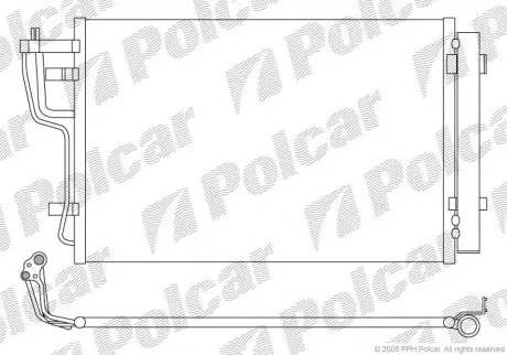 Радиатор кондиционера Polcar 4114K8C1
