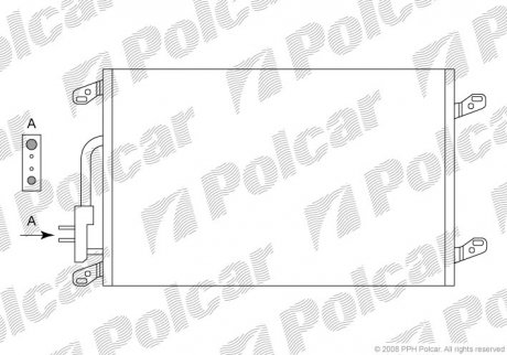 Радіатор кондиціонера Polcar 4211K81X