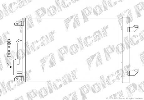 Радиатор кондиционера Polcar 4211K82X